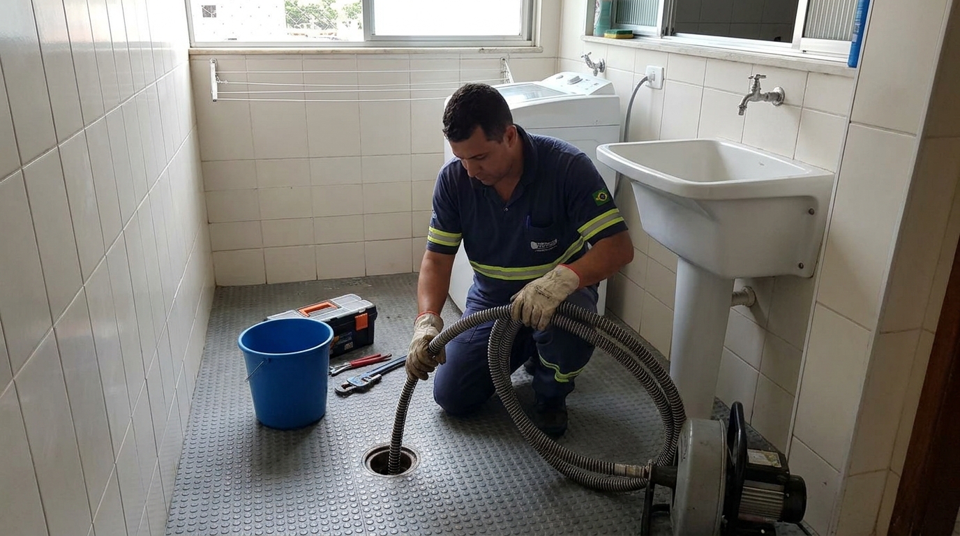 Desobstrução na Cozinha em Santos‑SP